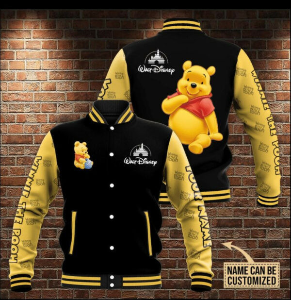 Custom Name Winne The Pooh ,cute Winnie The Pooh Disney 1k169 Gift Lover Baseball Jacket 484