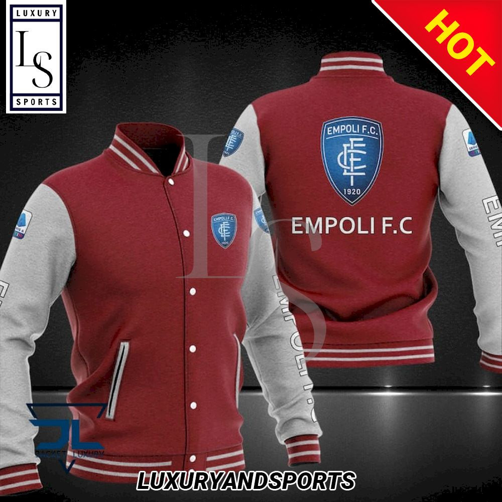 Empoli FC Maroon White Baseball Jacket