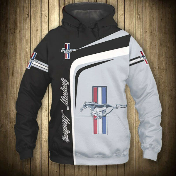Ford Mustang Sport Car 7k393 Cartoon 3d Hoodie Zip Hoodie 1055