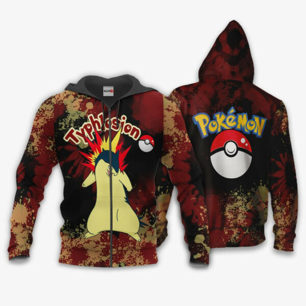 Typhlosion Anime Pokemon Tie Dye Style 1k950   Graphic Outfits Aop 3d Hoodie Zip Hoodie 2216