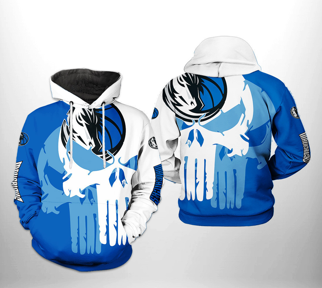 Dallas Mavericks Team Skull 3D All Over Print Hoodie & Zip Hoodie