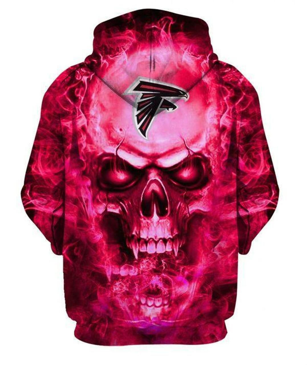 Atlanta Falcons Football Skull 3D All Over Print Hoodie & Zip Hoodie