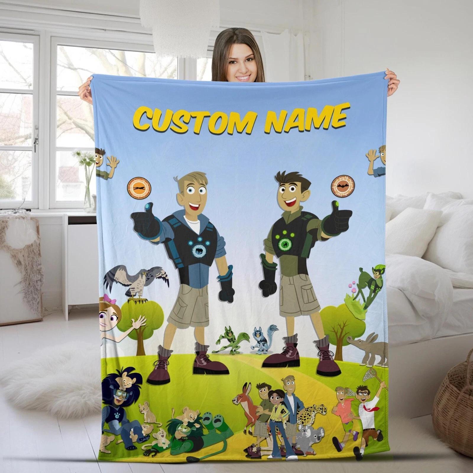 Wild Kratts Blanket Custom Wild Kratts Fleece Sherpa Blanket
