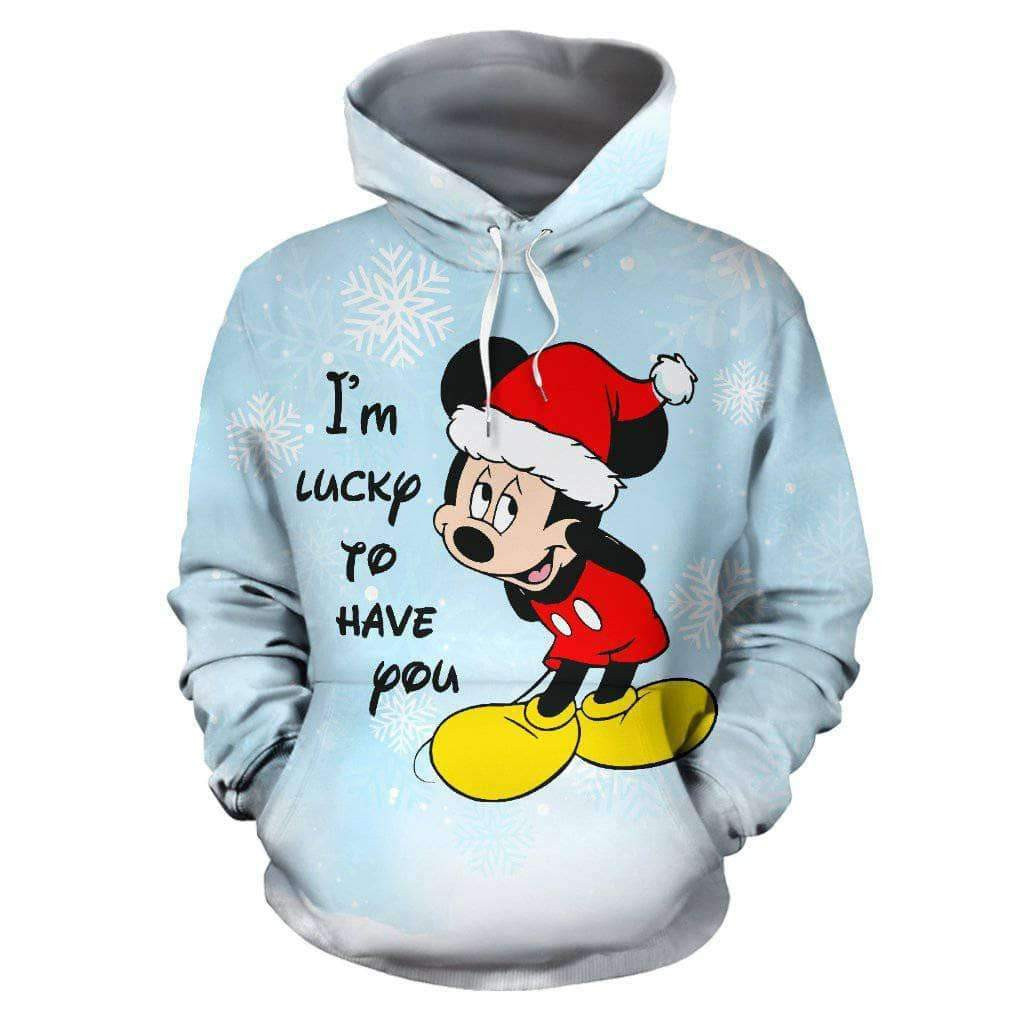 Im Lucky To Have You Mickey Cute 3D All Over Print Hoodie & Zip Hoodie