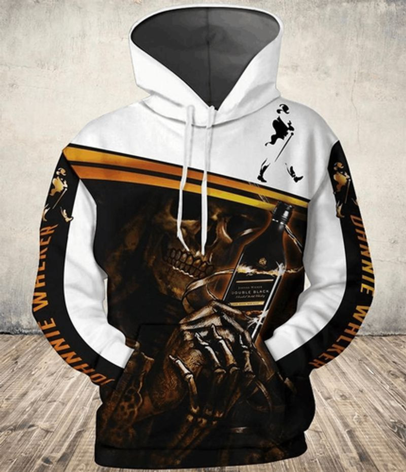 Death Skull Johnnie Walker Full 3d Hoodie