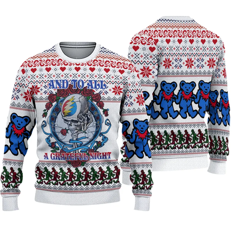 Christmas Holiday And To All A Grateful Night Ugly Christmas Sweater 2025