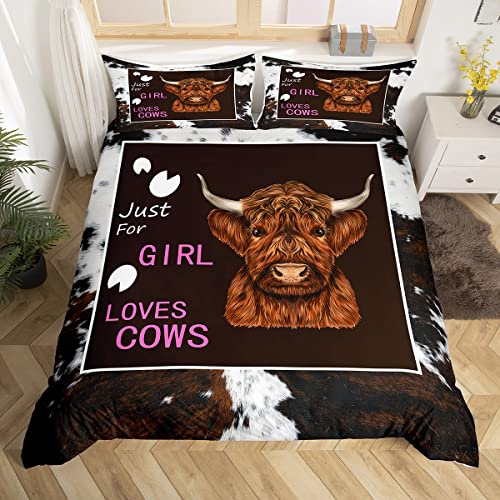 Cow Bedding Set A Girl Who Loves Highland Cattle Bull Duvet Covers