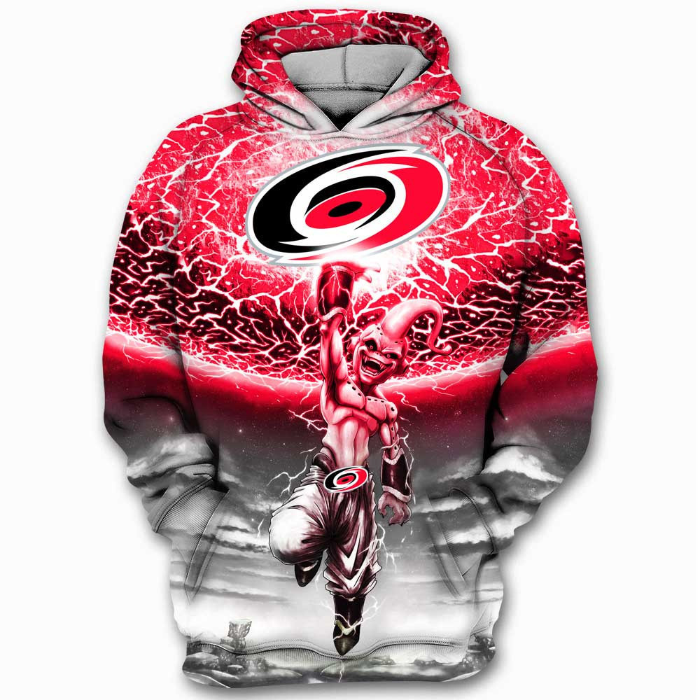 Carolina Hurricanes Majin Buu Dragon Ball Z 3D All Over Print Hoodie & Zip Hoodie