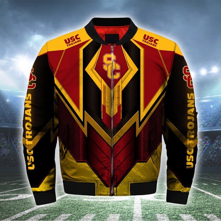 USC Trojans Gold Black Bomber Jacket