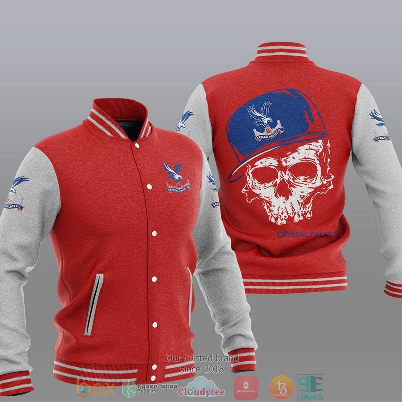 Crystal Palace FC Red Skull Baseball Jacket