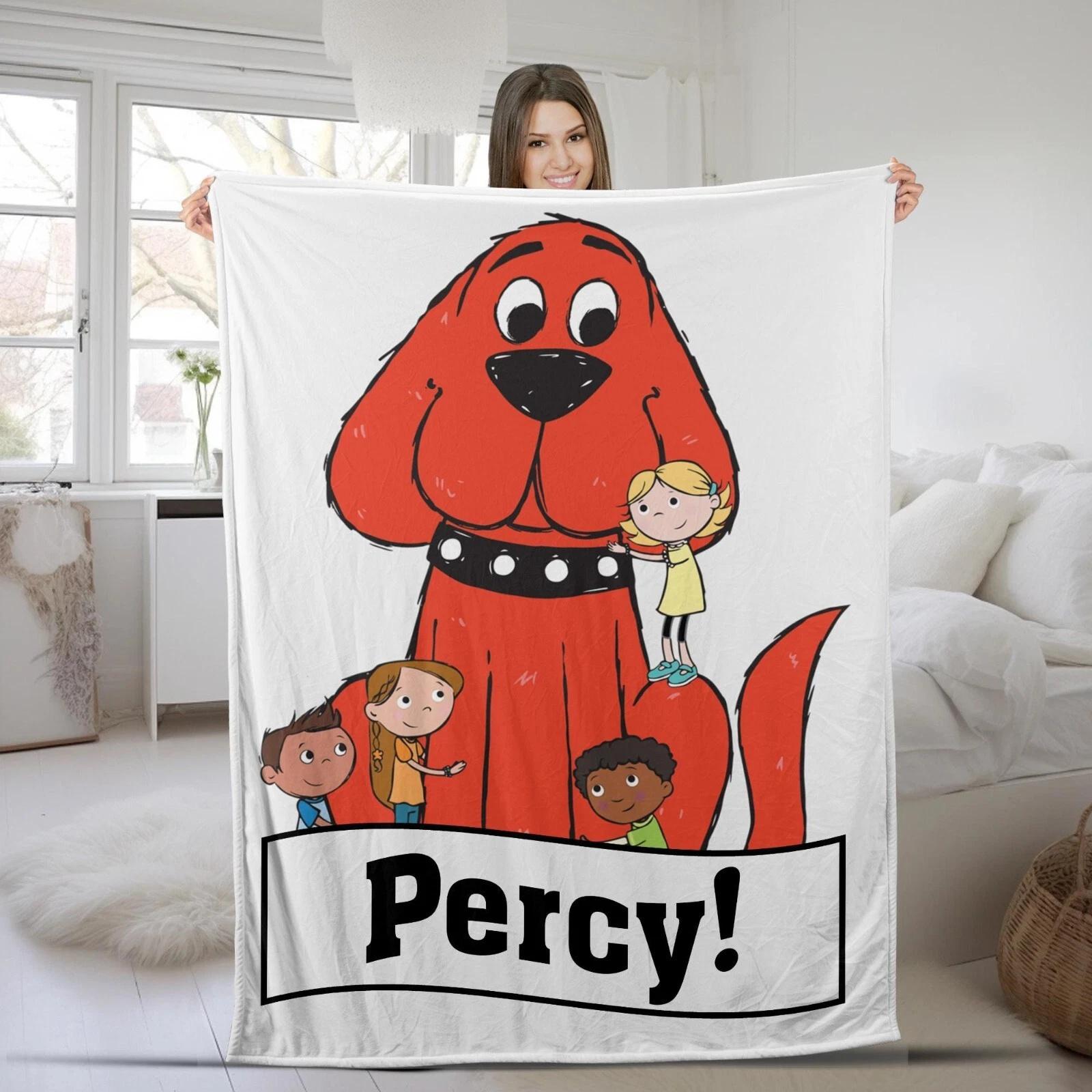 Personalized Clifford The Big Red Dog Fleece Sherpa Blanket