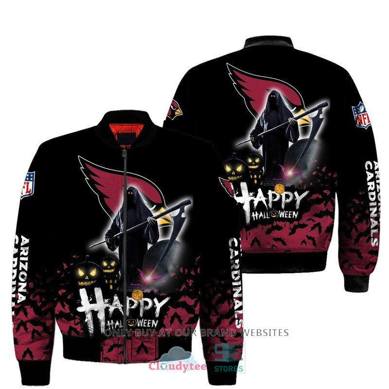 Arizona Cardinals Halloween Black Bomber Jacket