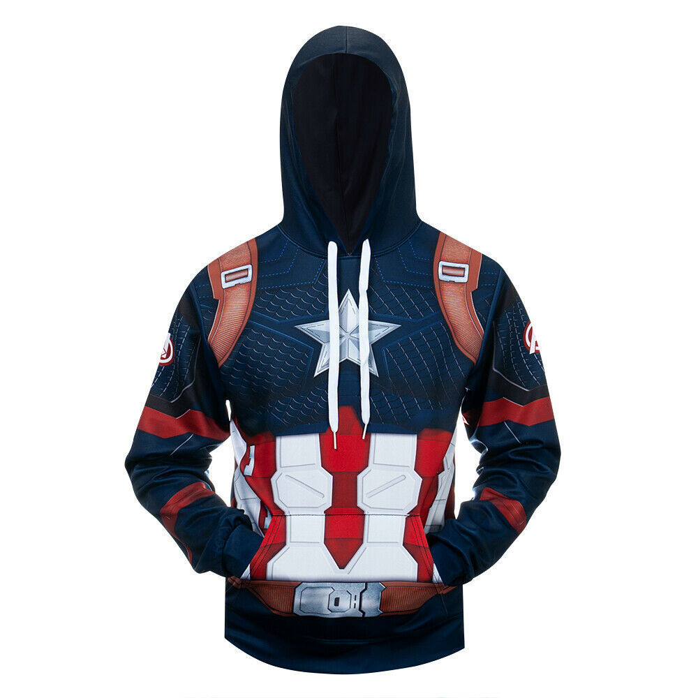 Costume Captain America Suit 3D All Over Print Hoodie & Zip Hoodie