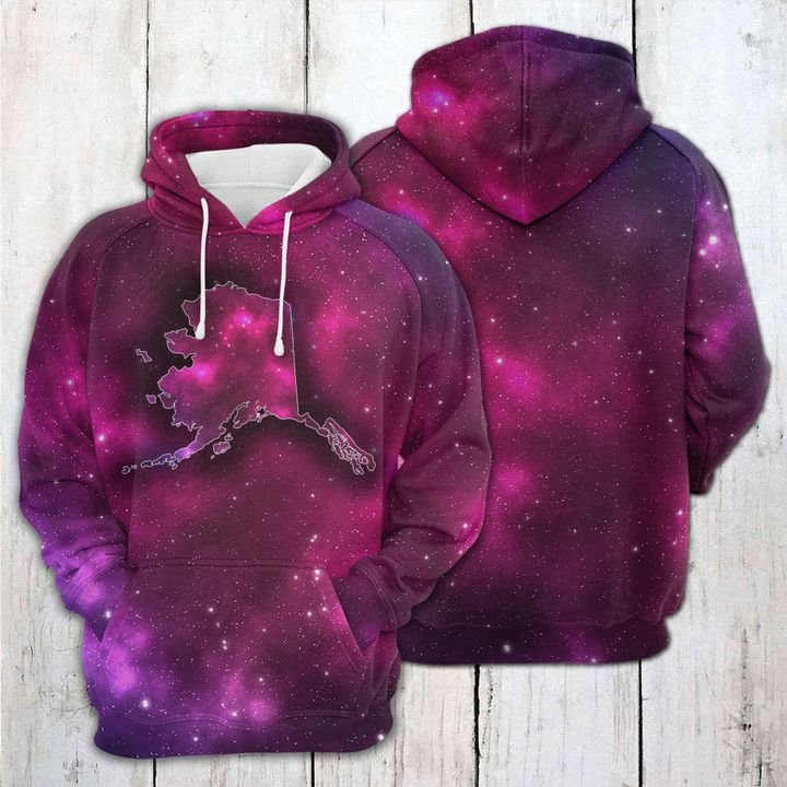 Alaska Purple Galaxy 3D All Over Print Hoodie & Zip Hoodie