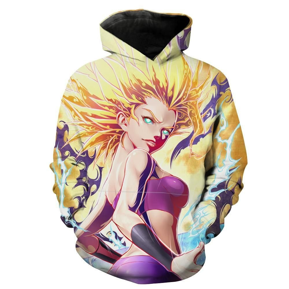 Super Saiyan Caulifla 3D All Over Print Hoodie & Zip Hoodie