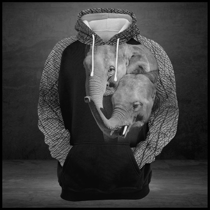 Elephant Family 3D All Over Print Hoodie & Zip Hoodie
