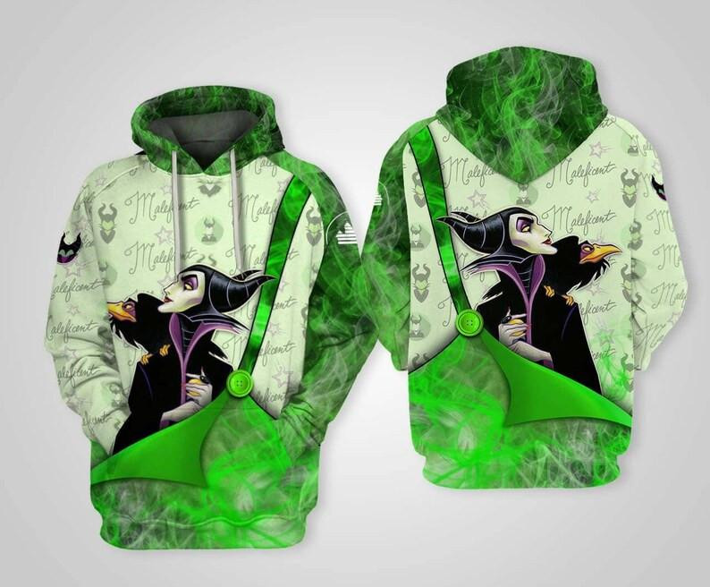 Cartoon Fan Gift, Vilians Maleficent Diablo All Over Print Hoodie, Zip Hoodie