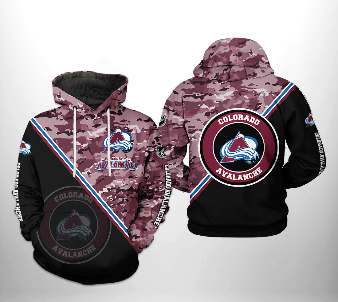 Colorado Avalanche Camo Team 3D All Over Print Hoodie & Zip Hoodie