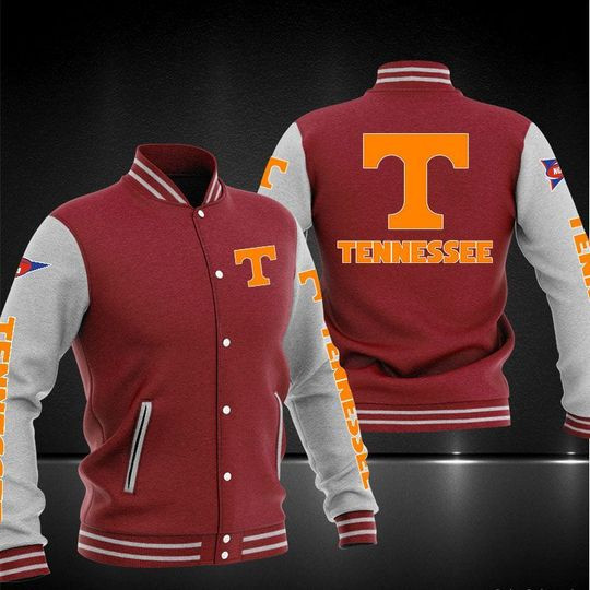 Tennessee Volunteers Red Grey Baseball Jacket