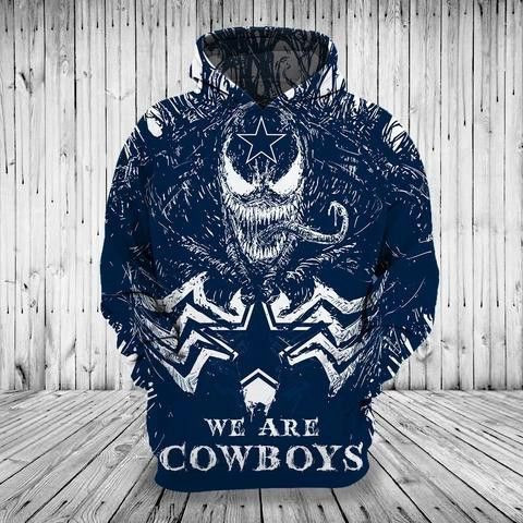 Venom Character Cowboys 3D All Over Print Hoodie & Zip Hoodie