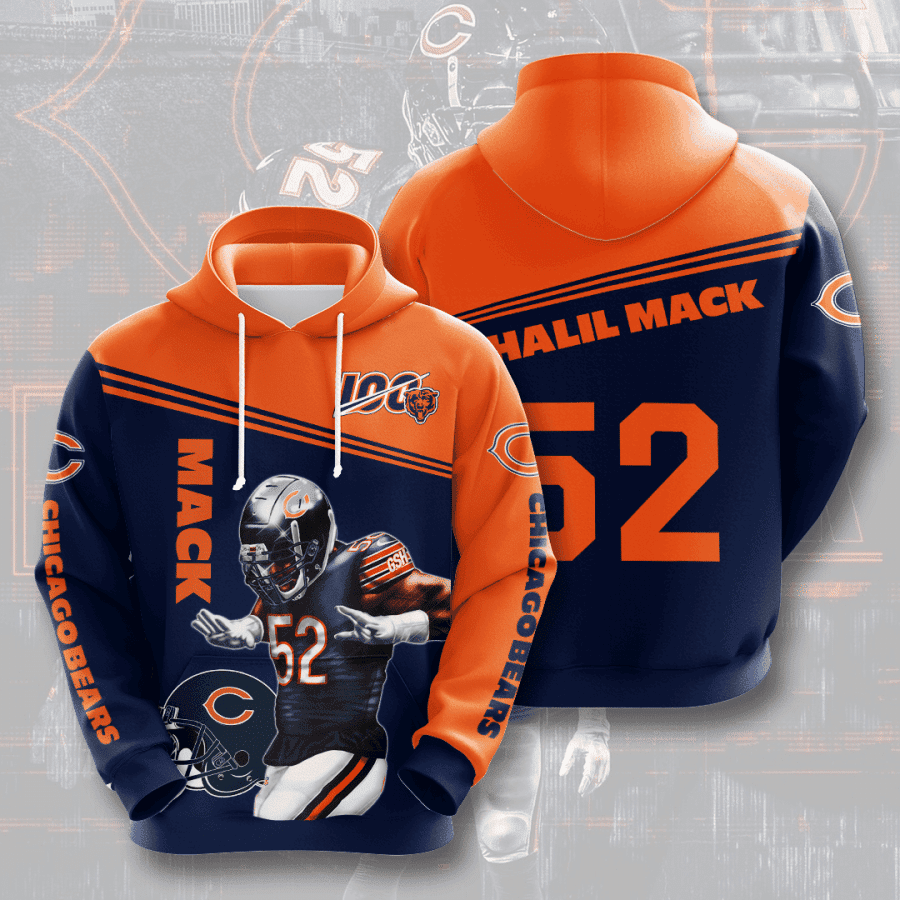 Chicago Bears 3D All Over Print Hoodie & Zip Hoodie