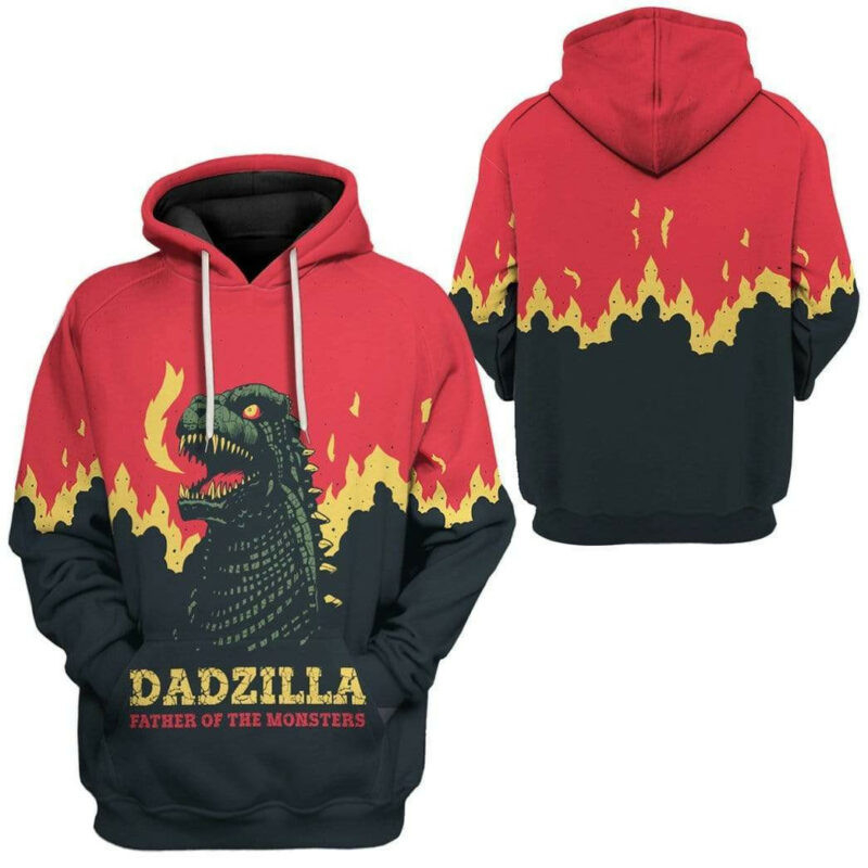 Father Monters Hoodie Dadzilla Hoodie Apparel Best Gift For Father's Day 3d Hoodie Zip Hoodie