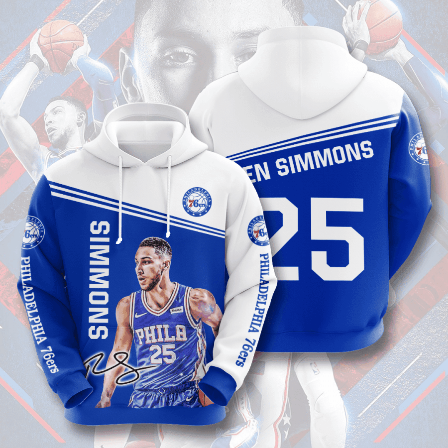 Ben Simmons Philadelphia 76ers 3D All Over Print Hoodie & Zip Hoodie