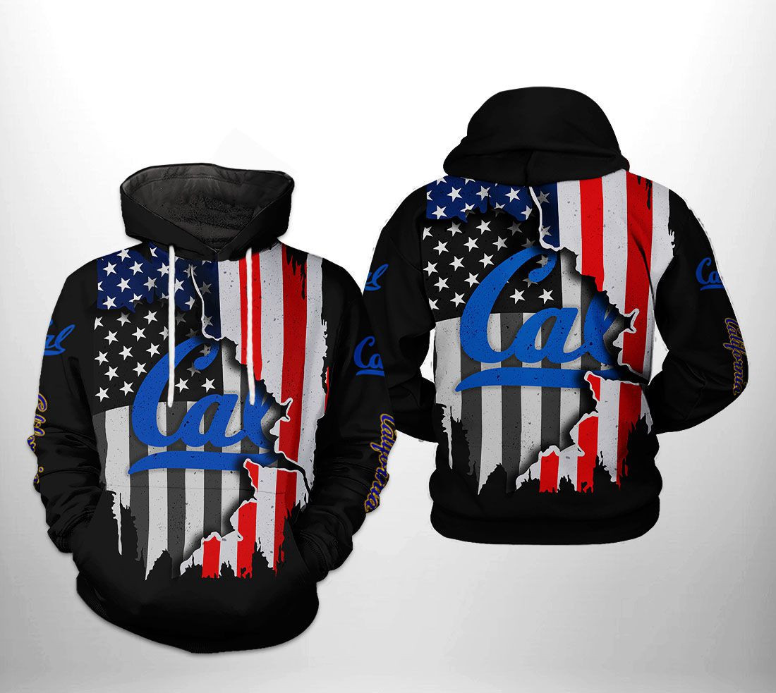 California Golden Bears US Flag 3D All Over Print Hoodie & Zip Hoodie