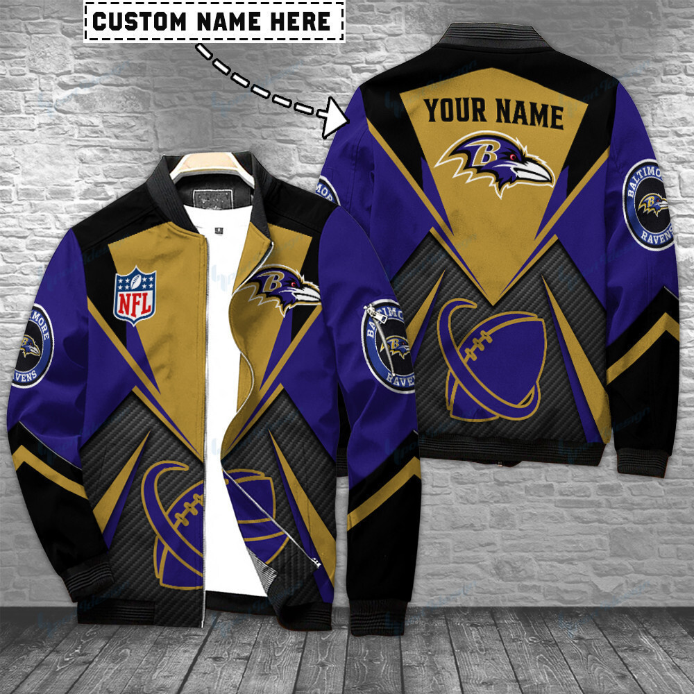 Baltimore Ravens Personalized Bomber Jacket BG415