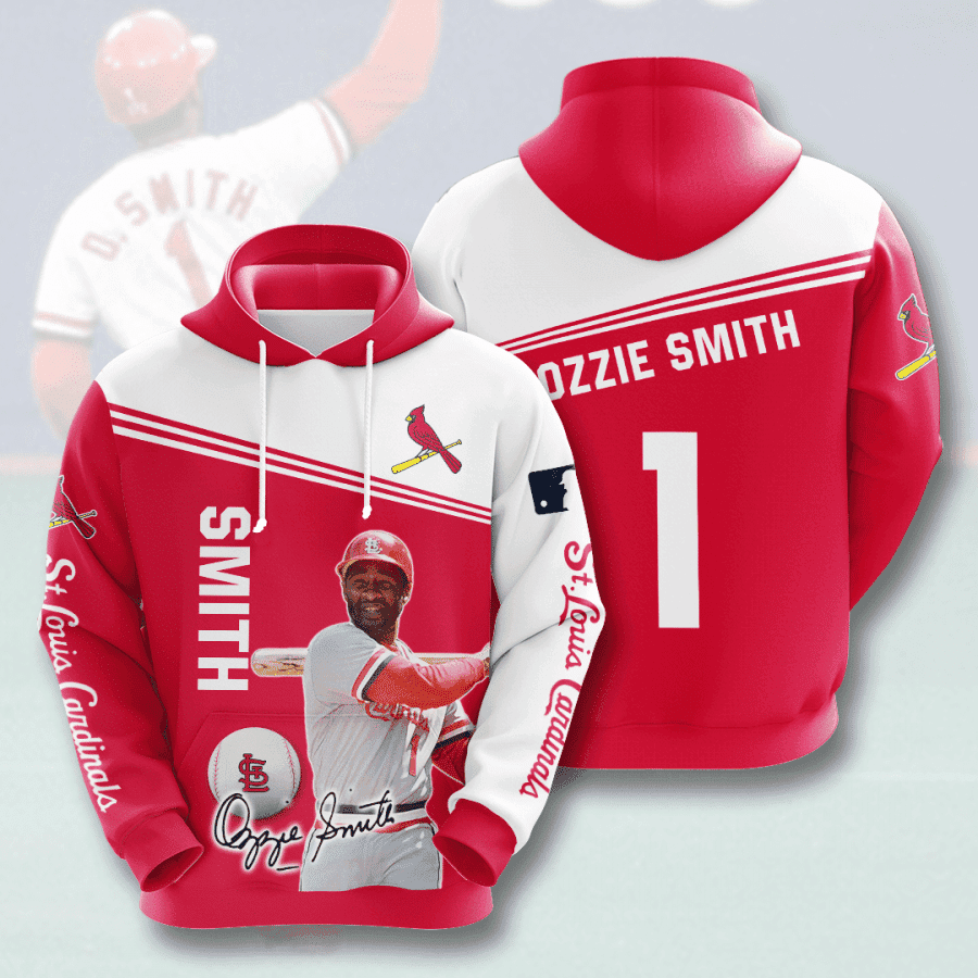 ST. LOUIS CARDINALS Ozzie Smith 3D All Over Print Hoodie & Zip Hoodie
