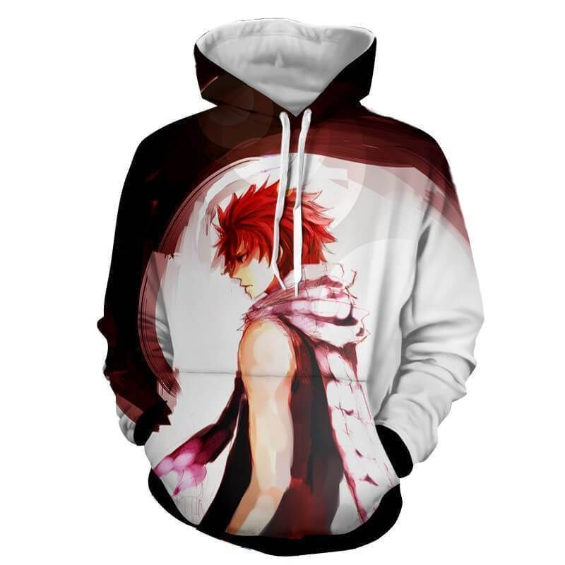 Natsu Dragneel Fairy Tail Black & White 3D All Over Print Hoodie & Zip Hoodie
