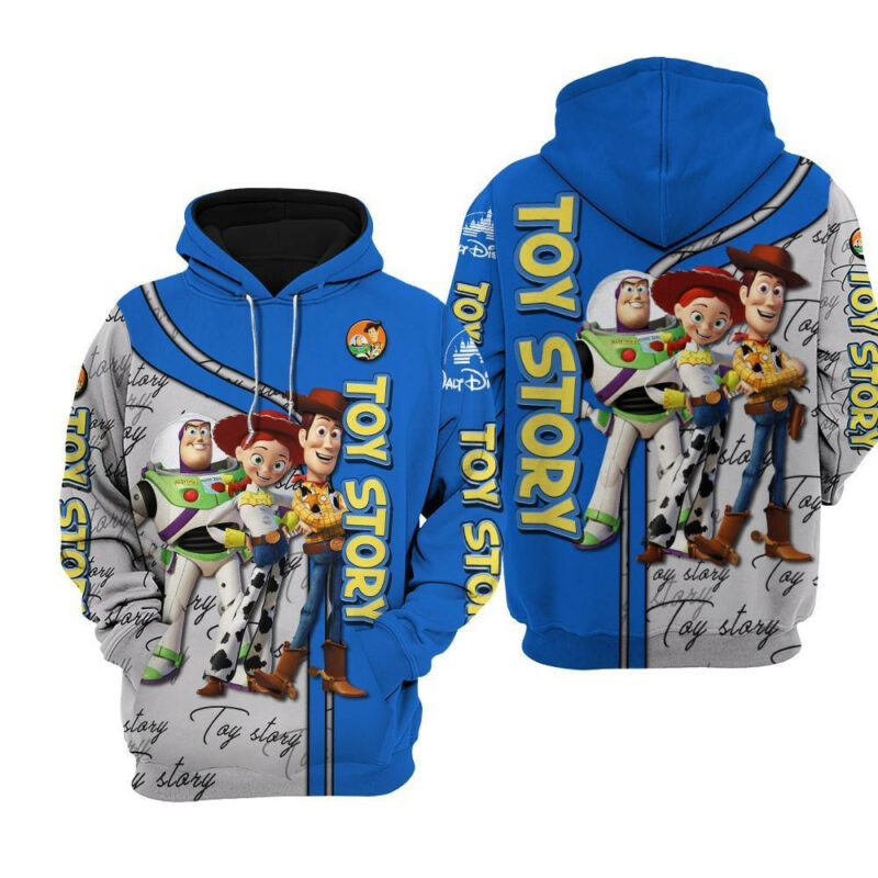 Hoodie Toy Story Woody Buzz Jessie Blue 3d Hoodie Zip Hoodie