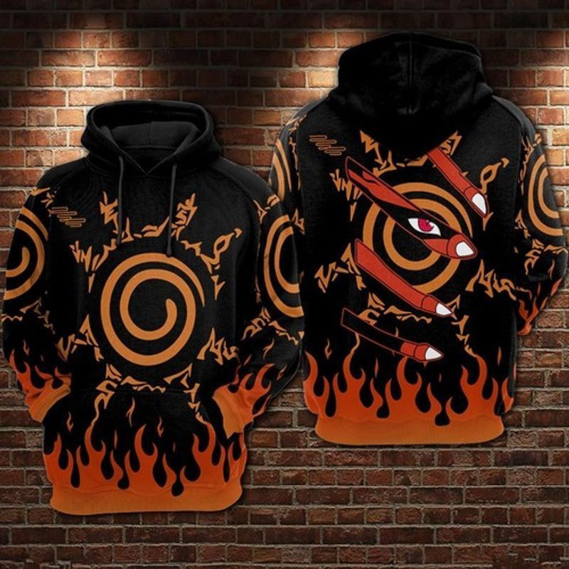 Kurama And Naruto Anime S12 All Over Printing 3d Hoodie