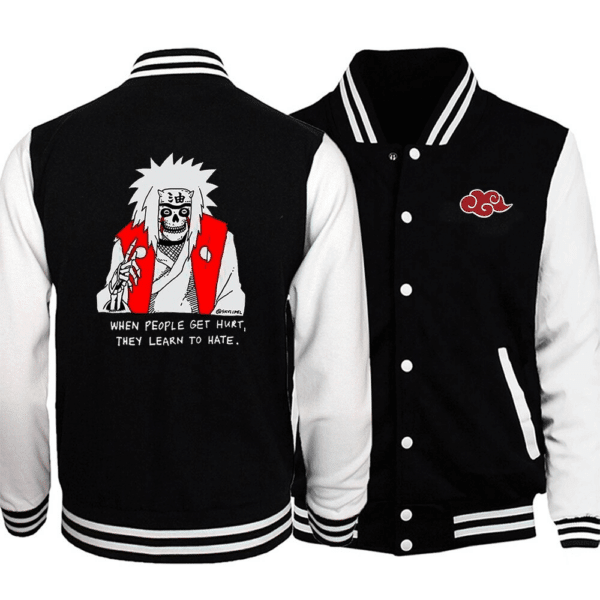 Naruto Anime Jiraiya When People Get Hurt They Learn To Hate Baseball Jacket 105
