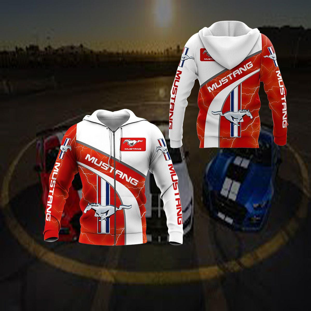 Ford Mustang Luxury Car 8k200 3d Zip Hoodie Hoodie Ii0