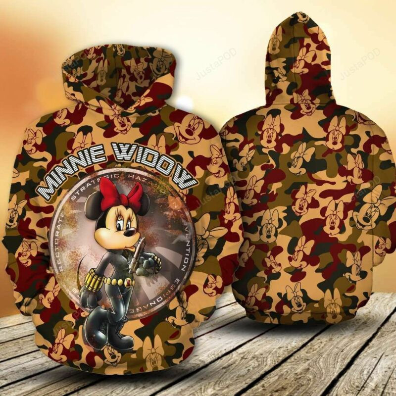 Minnie Widow 3d All Over Print Hoodie, Zip-up Hoodie