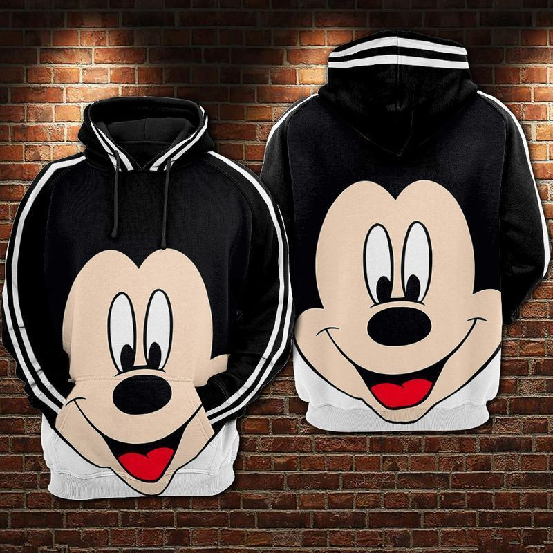 Mickey Mouse Over Print 3d Hoodie Zip Hoodie 364