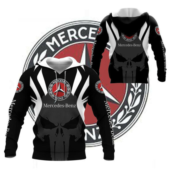 Mercedes Benz Shirt 473, 3d Hoodie Zip Hoodie 260