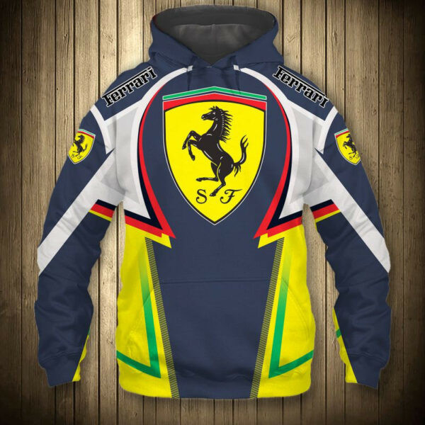 Ferrari Luxury Sport Car 7k375 Cartoon 3d Hoodie Zip Hoodie 1158