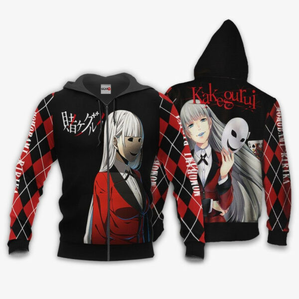 Ririka Momobami Kakegurui Anime 3k466 Cartoon 3d Hoodie Zip Hoodie 1872