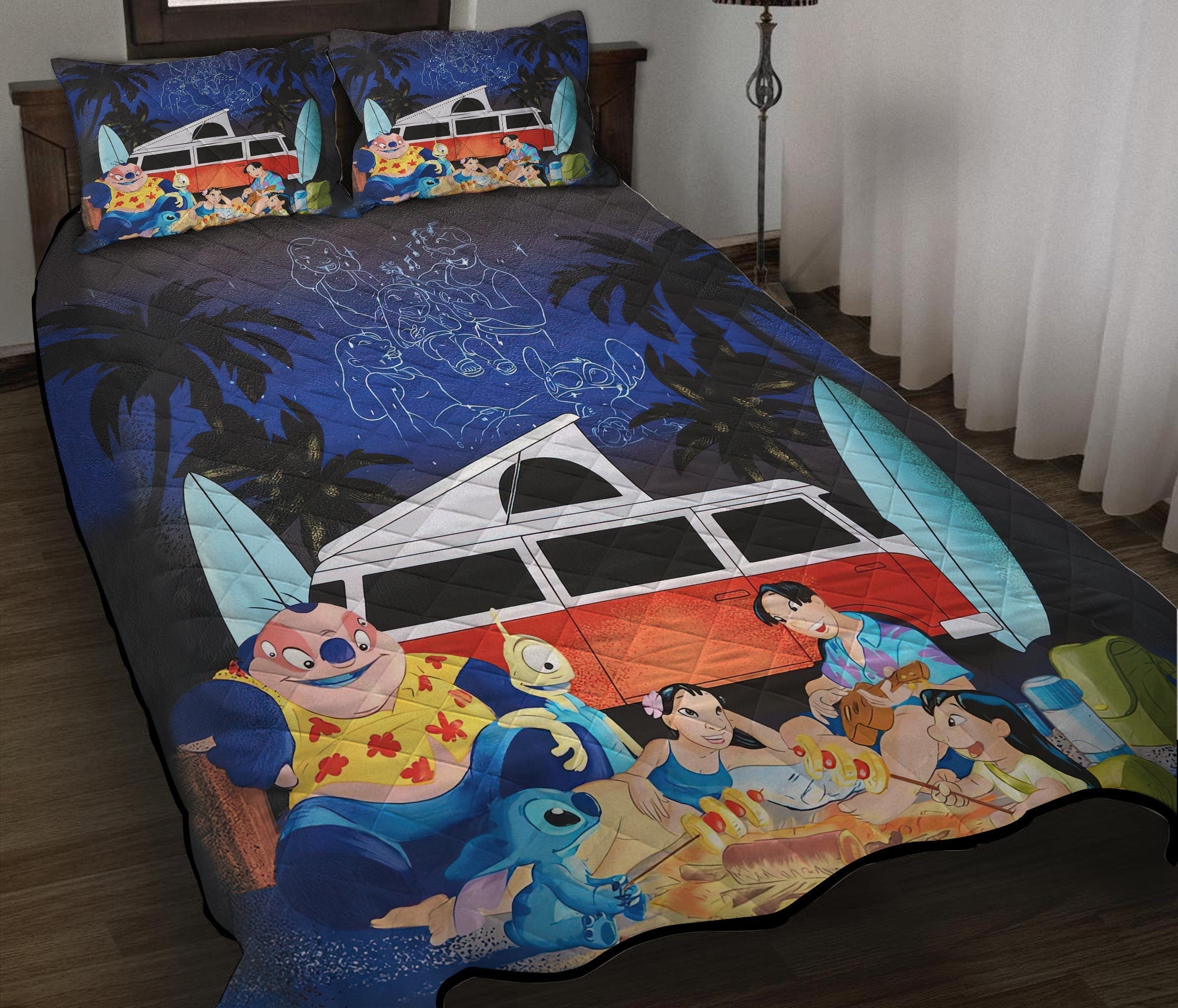 Lilo And Stitch Bedding Set Lilo And Stitch Family Camping Duvet Covers