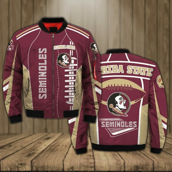 Florida State Seminoles Garnet Gold Bomber Jacket