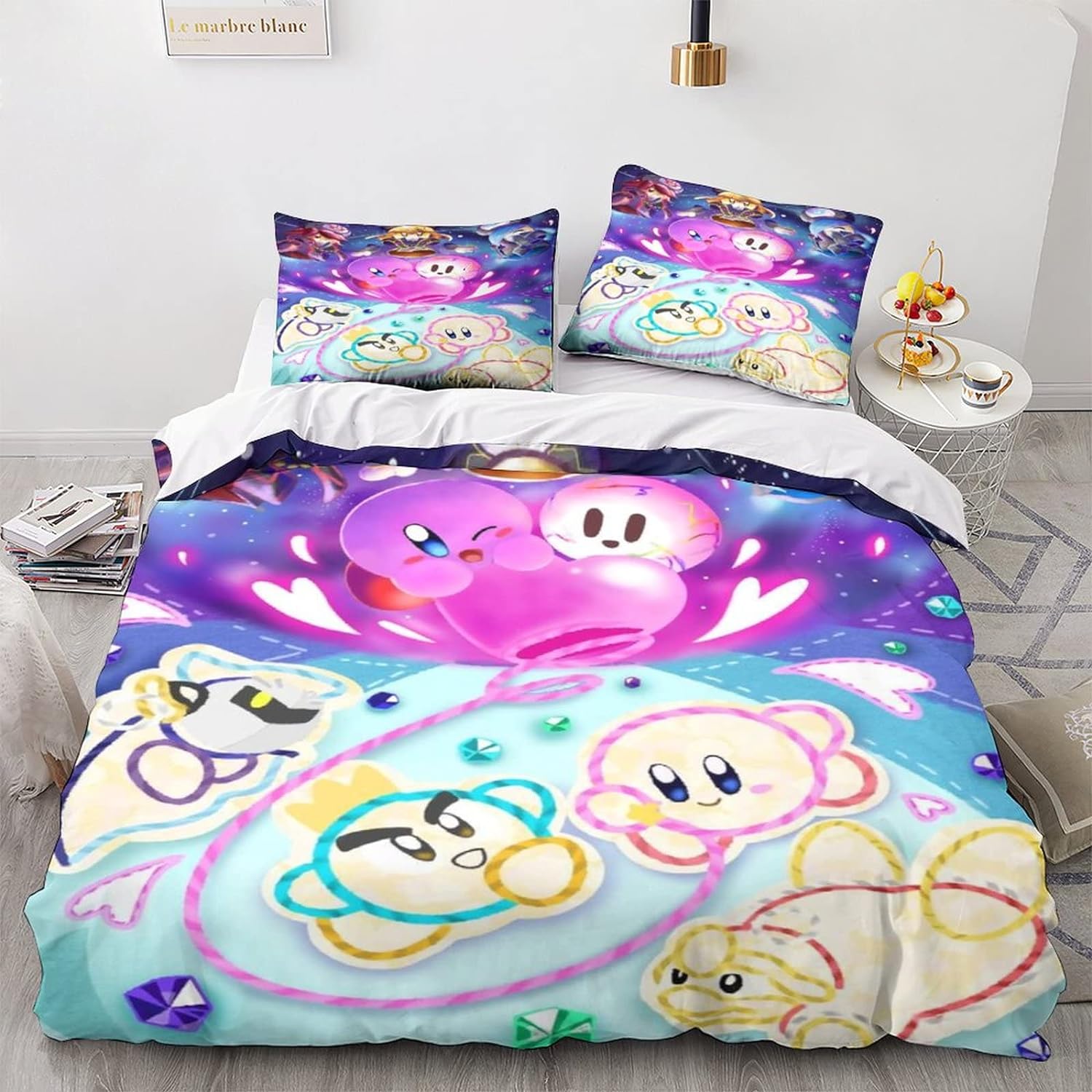 Kirby Bedding Set Kirby Drawing By Yarn Duvet Covers