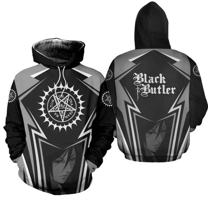 Black Butler Kuroshitsuji Symbol  3d Hoodie Zip Hoodie