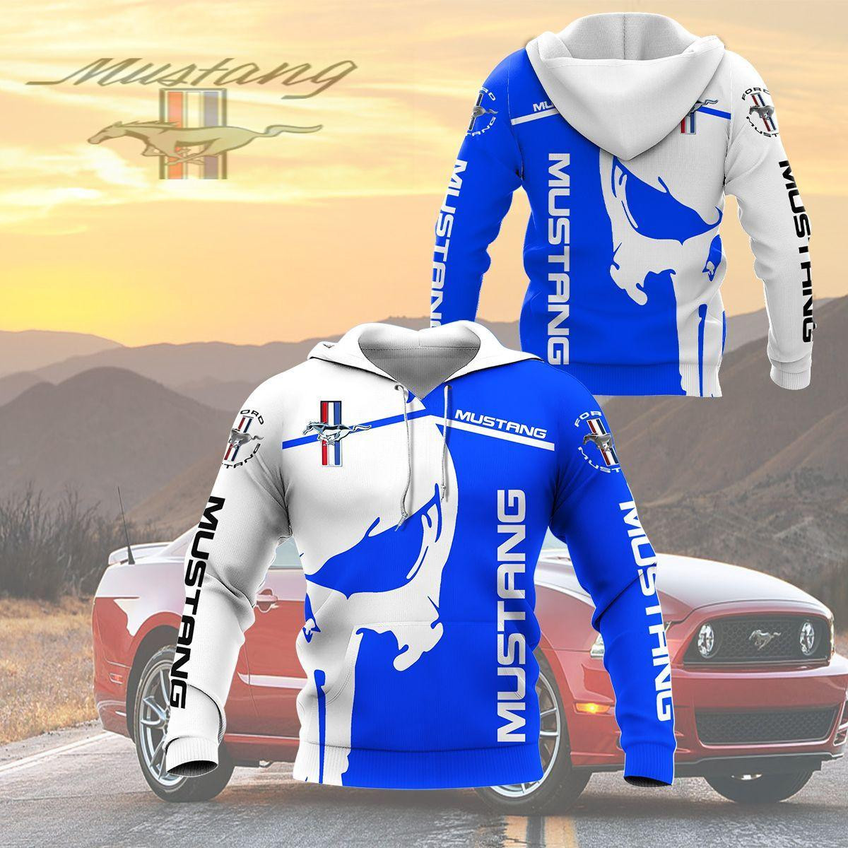 Punishes Ford Mustang Shelby Luxury Car 8k210 3d Zip Hoodie Hoodie Ii0