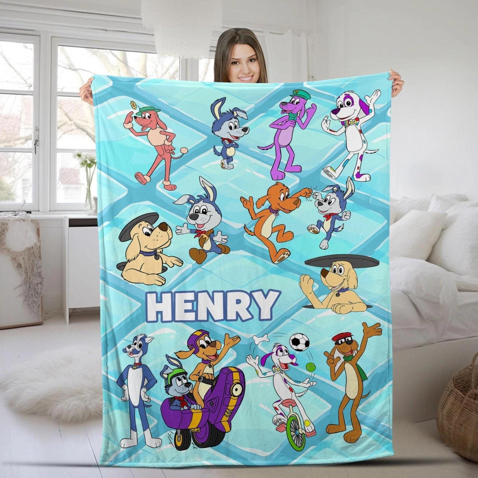 Customized Name Go Dog Go Blanket Go Dog Go Bedding Decor Fleece Sherpa Blanket