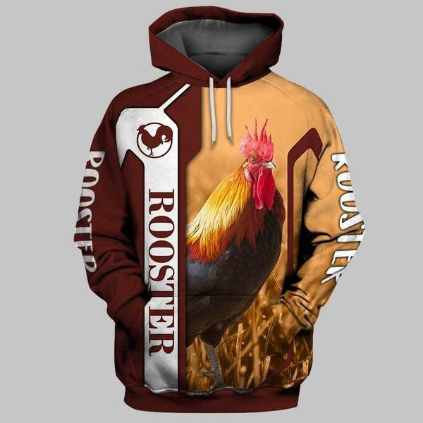 Rooster 3D All Over Print Hoodie & Zip Hoodie