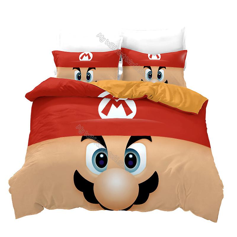 Mario Bedding Set Mario Face Cosplaying Duvet Covers