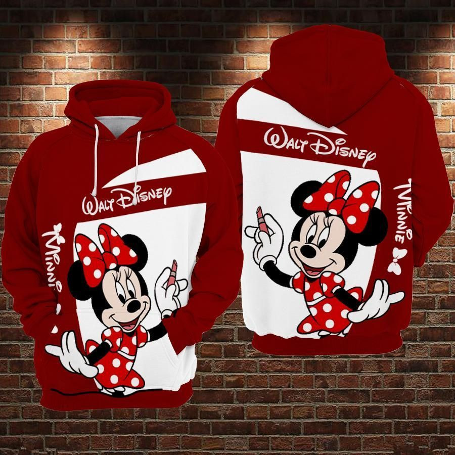 Minnie Mouse Over Print 3d Hoodie Zip Hoodie 473