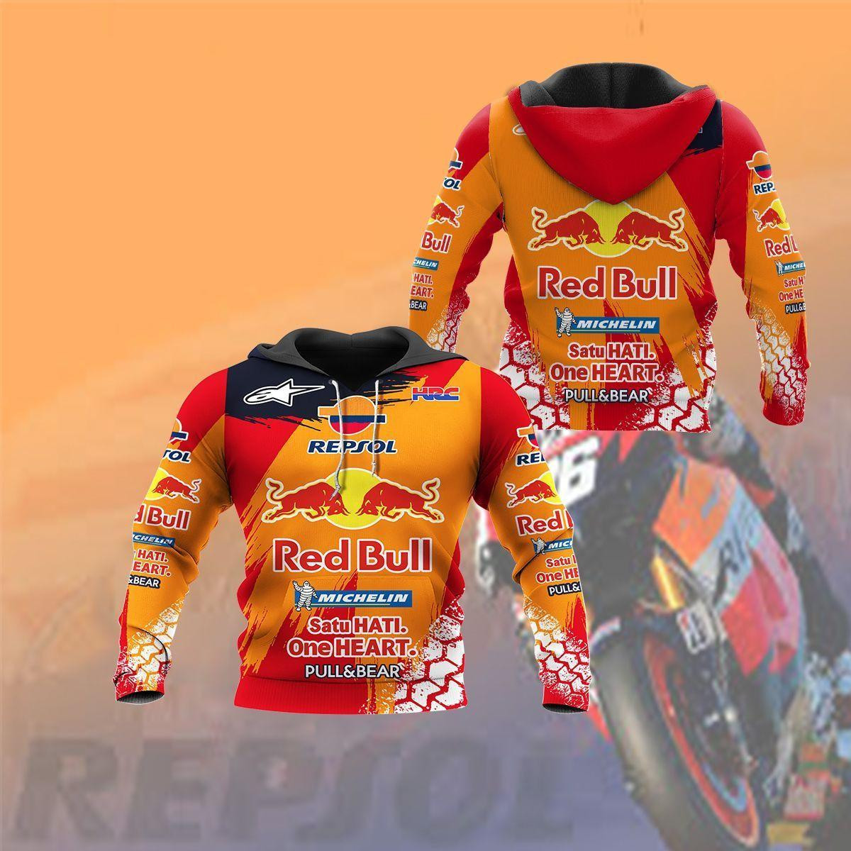 Repsol Honda Shirt 115, 3d Hoodie Zip Hoodie